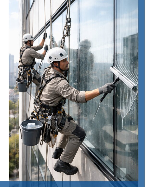 Мойка окон альпинистами в Тихорецке от 4638 р. | ВЫСОТНИК-Тхр