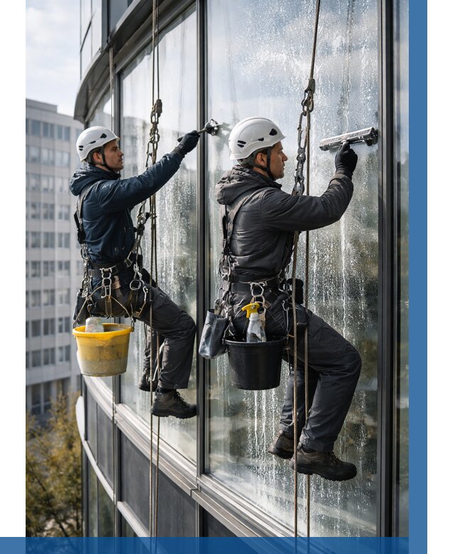 Мойка панорамных окон в Тихорецке от 361 р. заказать у ВЫСОТНИК-Тхр