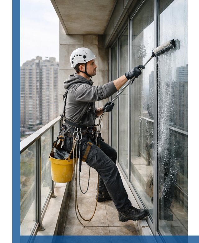 Профессиональная мойка балконного остекления в Тихорецке