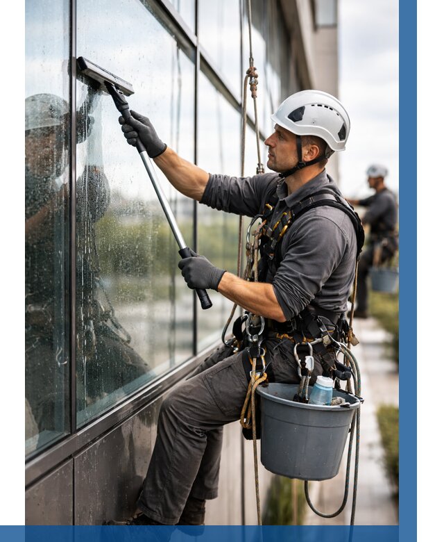 Мойка стеклянных фасадов в Тихорецке от 206 р. | ВЫСОТНИК-Тхр