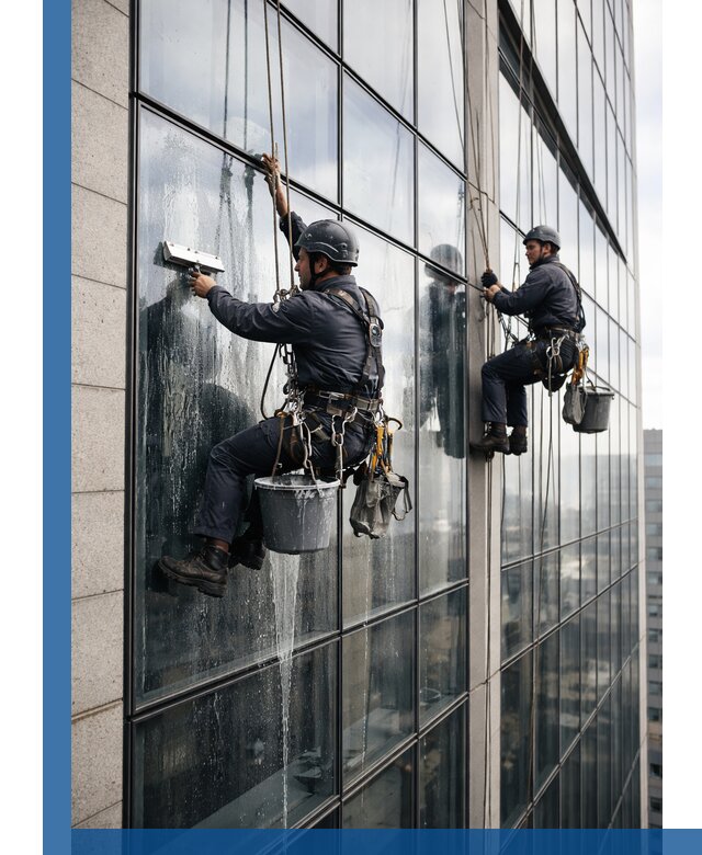 Профессиональная мойка стеклянных фасадов зданий в Тихорецке