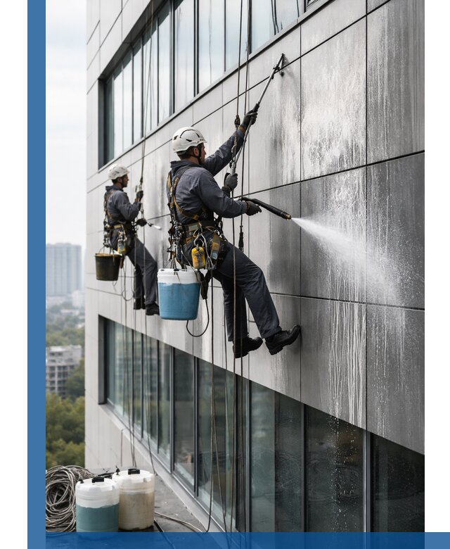 Профессиональная мойка вентилируемых фасадов в Тихорецке