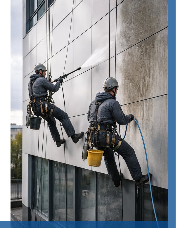 Мойка фасада из композита в Тихорецке по цене от 309 р. | ВЫСОТНИК-Тхр