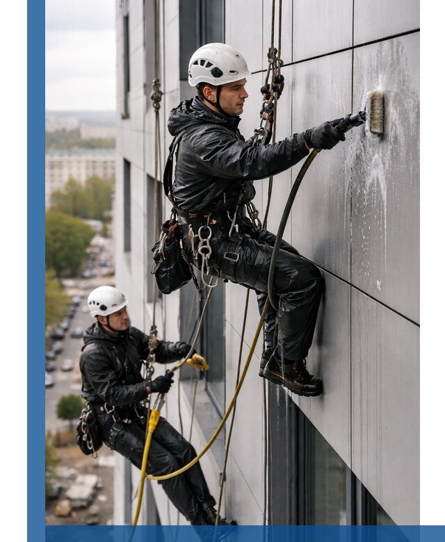 Профессиональная мойка фасада из композита в Тихорецке