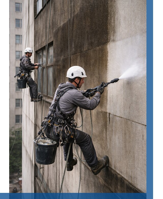 Очистка фасада от копоти в Тихорецке от 258 р. | ВЫСОТНИК-Тхр