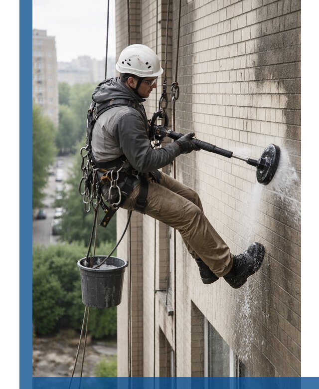 Очистка фасада от копоти в Тихорецке профессионально и безопасно