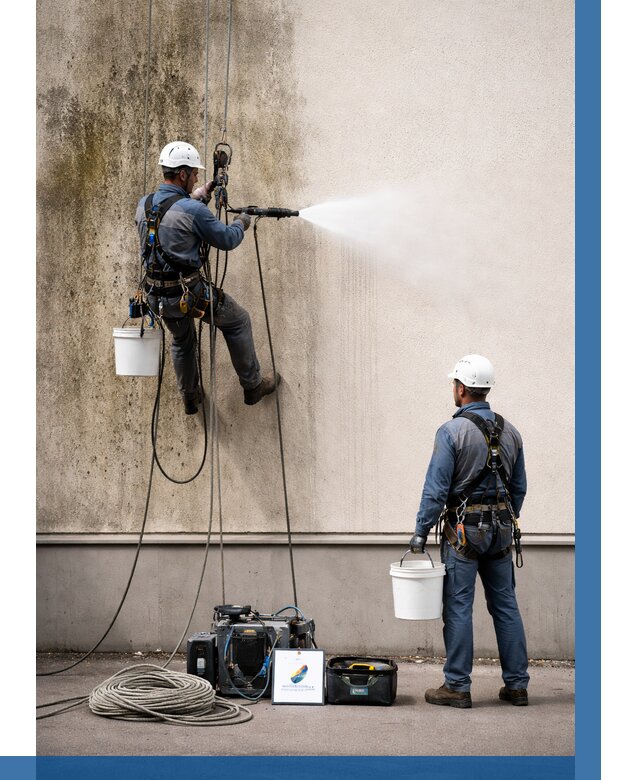 Очистка фасада от плесени в Тихорецке от 309 р. | ВЫСОТНИК-Тхр