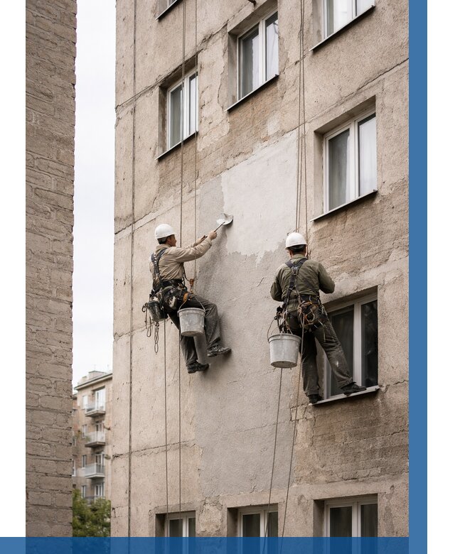 Косметический ремонт фасада в Тихорецке от 1134 р. | ВЫСОТНИК-Тхр