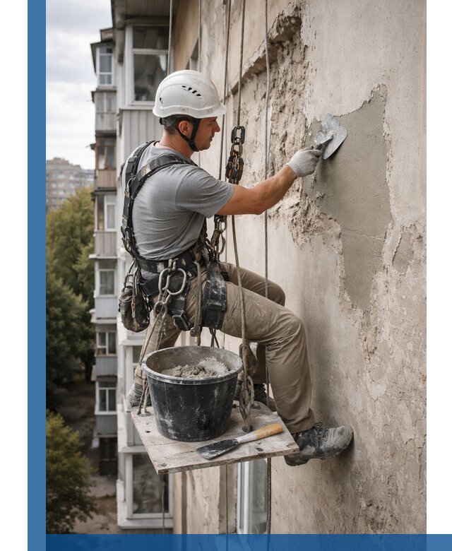 Восстановление фасадной штукатурки в Тихорецке с гарантией качества