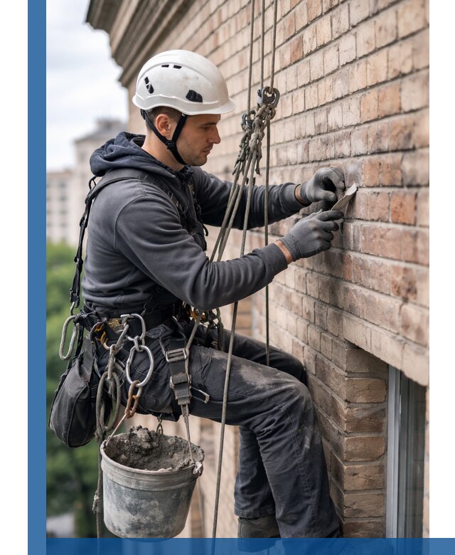 Качественный ремонт кирпичной кладки фасада в Тихорецке с гарантией