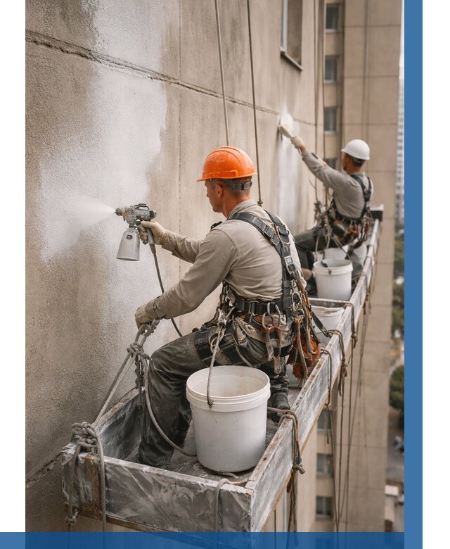 Грунтовка фасада на высоте в Тихорецке от 124 р. | ВЫСОТНИК-Тхр