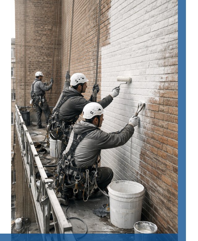 Покраска кирпичного фасада в Тихорецке от 361 р. | ВЫСОТНИК-Тхр