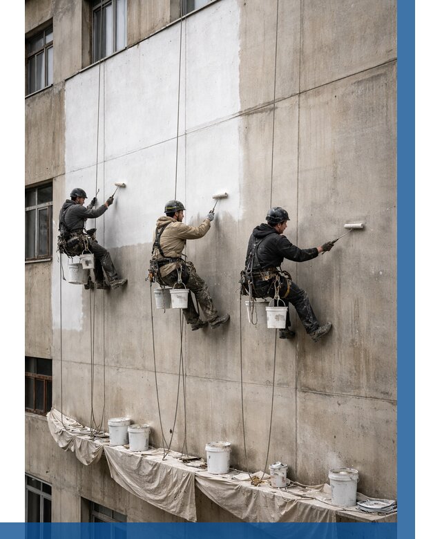 Покраска бетонного фасада в Тихорецке от 361 р за м2 | ВЫСОТНИК-Тхр