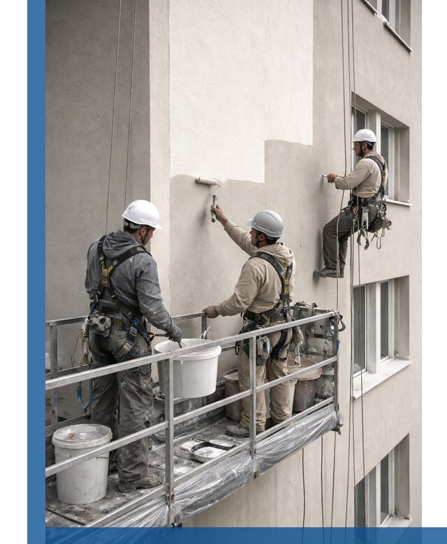 Покраска оштукатуренного фасада в Тихорецке под ключ с гарантией