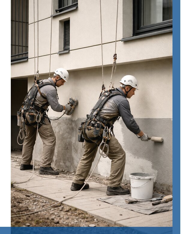 Окраска цоколя здания в Тихорецке от 464 р. под ключ | ВЫСОТНИК-Тхр