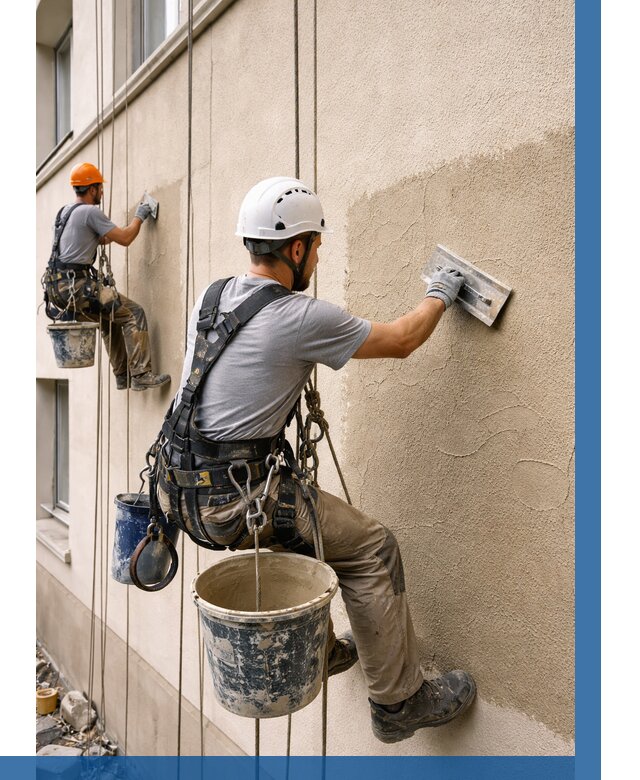 Декоративная штукатурка фасада в Тихорецке от 1237 р. | ВЫСОТНИК-Тхр