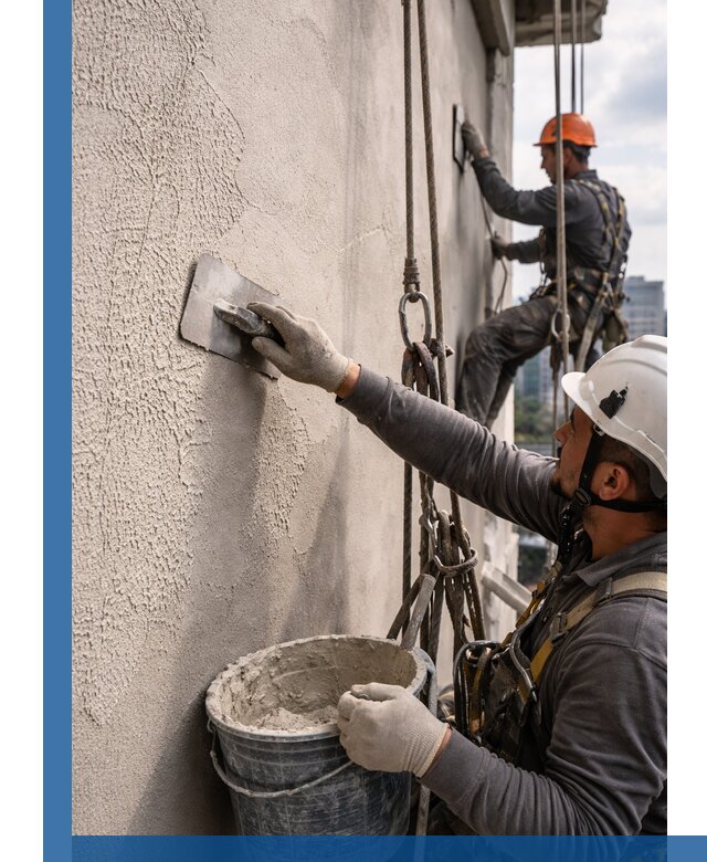 Декоративная штукатурка фасада с утеплением и защитой в Тихорецке