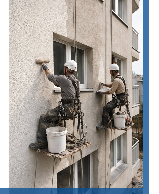 Нанесение короеда на фасад в Тихорецке от 464 р. | ВЫСОТНИК-Тхр