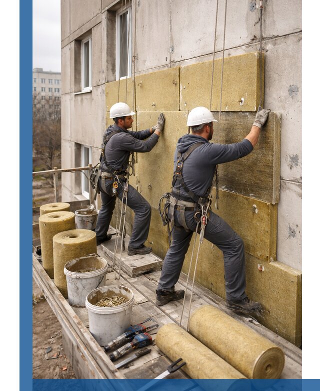 Утепление фасада минватой в Тихорецке под ключ с гарантией