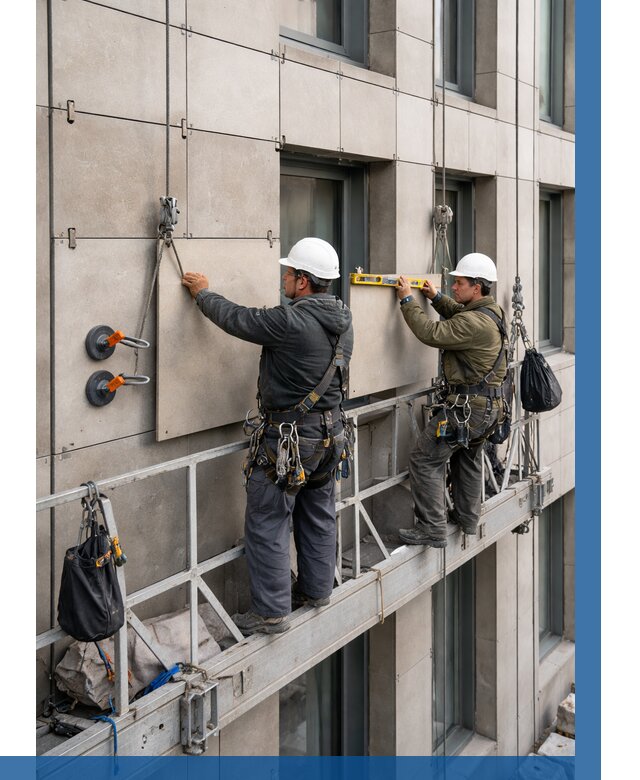 Монтаж керамогранита на фасад в Тихорецке от 2577 р. | ВЫСОТНИК-Тхр