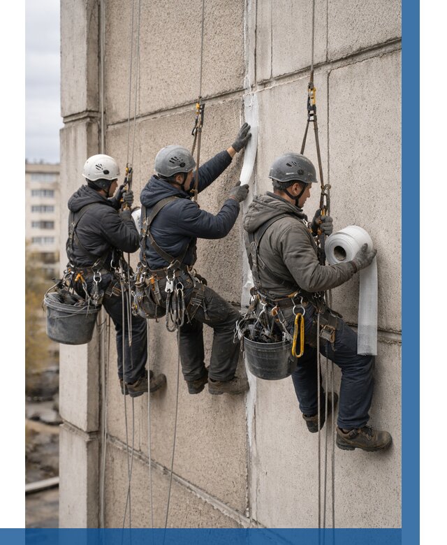 Ремонт межпанельных швов в Тихорецке от 773 р. | ВЫСОТНИК-Тхр