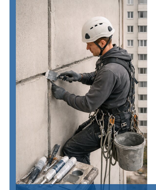 Ремонт межпанельных швов в Тихорецке герметизация и восстановление