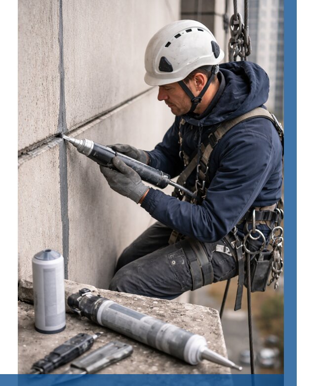 Вторичная герметизация швов в Тихорецке от 464 р. | ВЫСОТНИК-Тхр