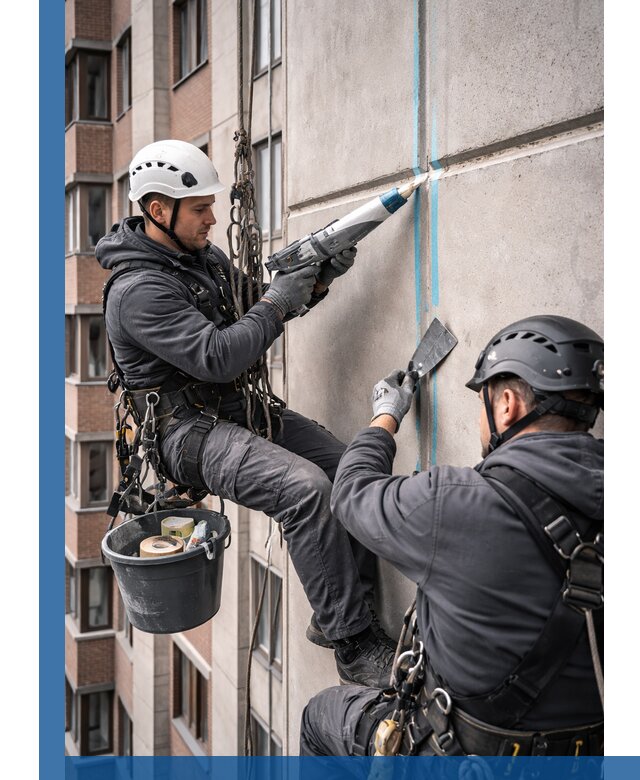 Вторичная герметизация швов фасада и кровли в Тихорецке