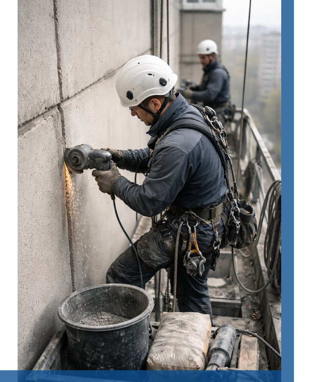 Штробление межпанельных швов в Тихорецке от 1237 р. | ВЫСОТНИК-Тхр