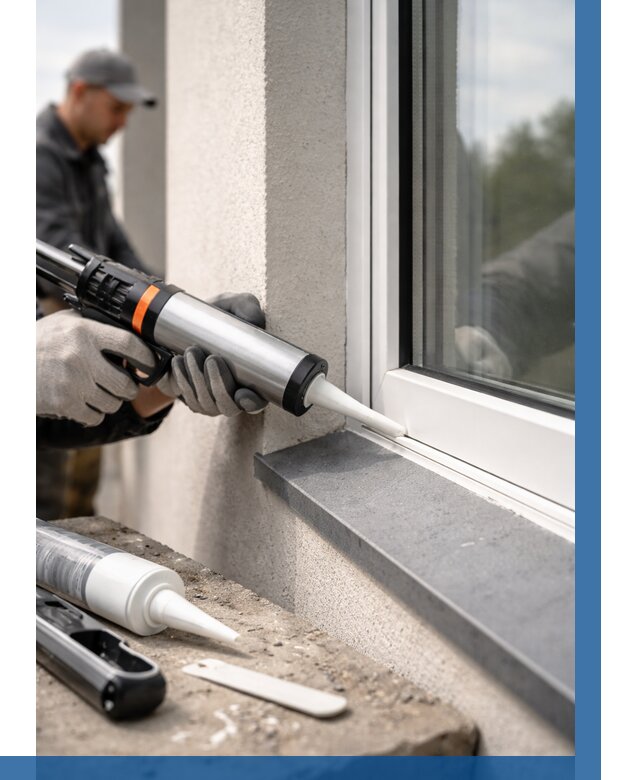 Герметизация монтажных швов окон в Тихорецке от 670 р. | ВЫСОТНИК-Тхр