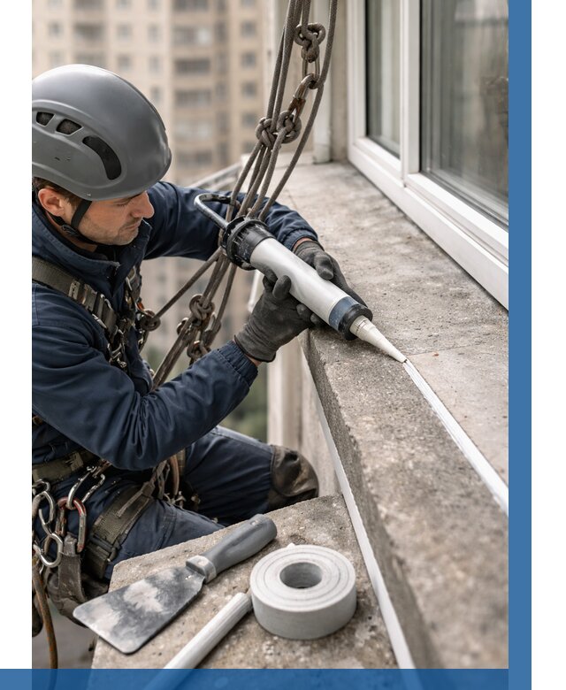 Герметизация балконного козырька в Тихорецке от 4638 р. | ВЫСОТНИК-Тхр