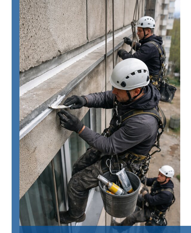 Герметизация примыкания балкона в Тихорецке под ключ с гарантией