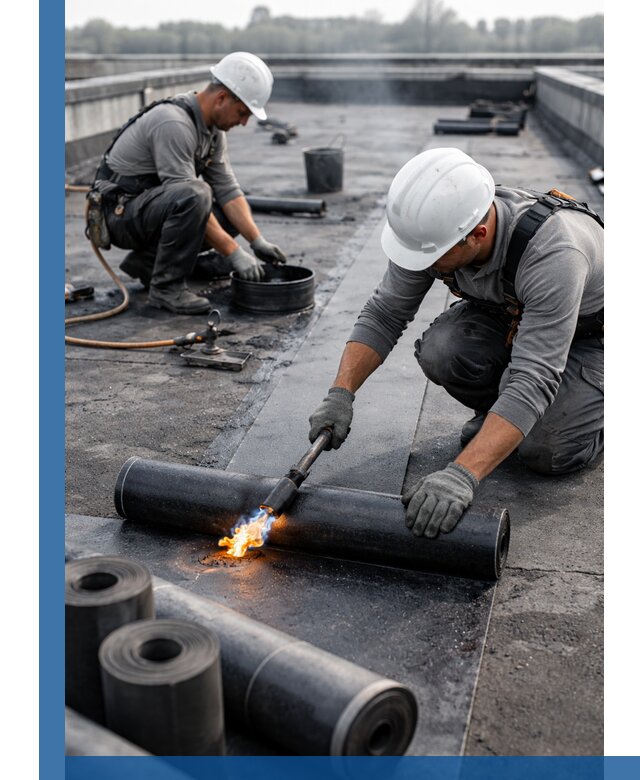 Ремонт рулонной кровли в Тихорецке герметизация и восстановление