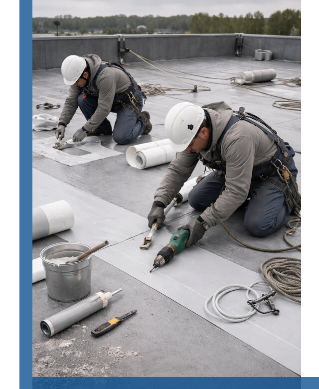 Ремонт мембранной кровли в Тихорецке качественно и с гарантией