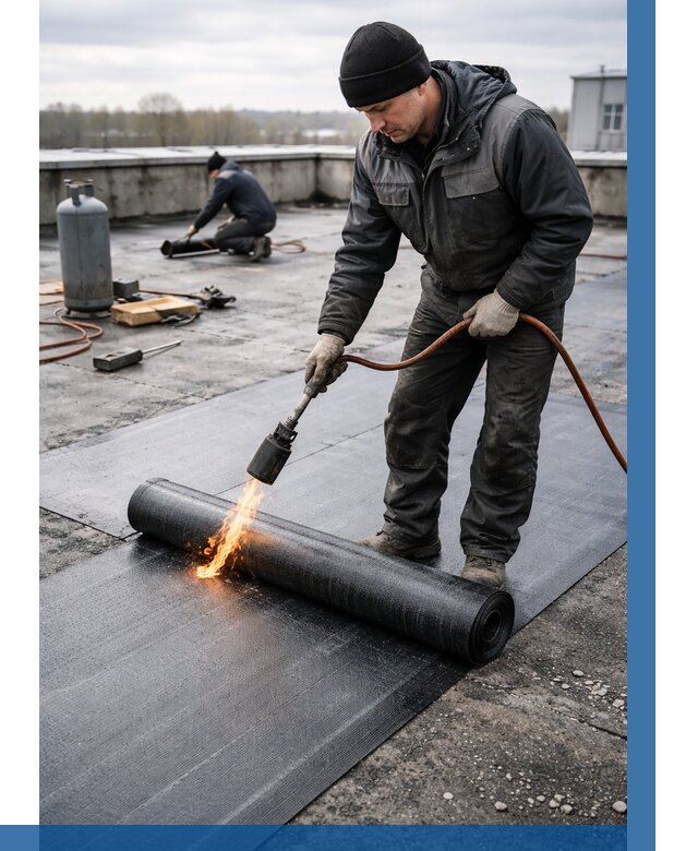 Ремонт наплавляемой кровли в Тихорецке от 721 р. | ВЫСОТНИК-Тхр