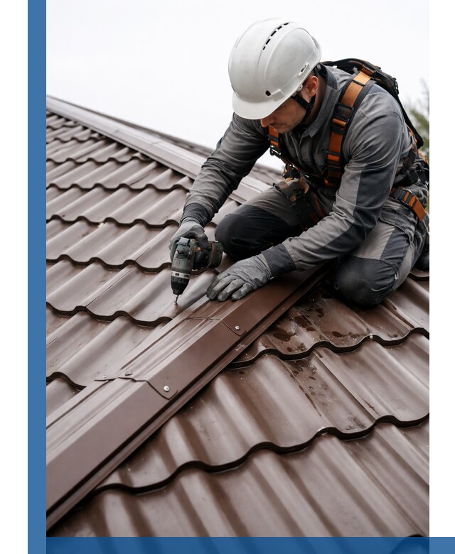 Ремонт металлочерепицы на крыше в Тихорецке профессионально