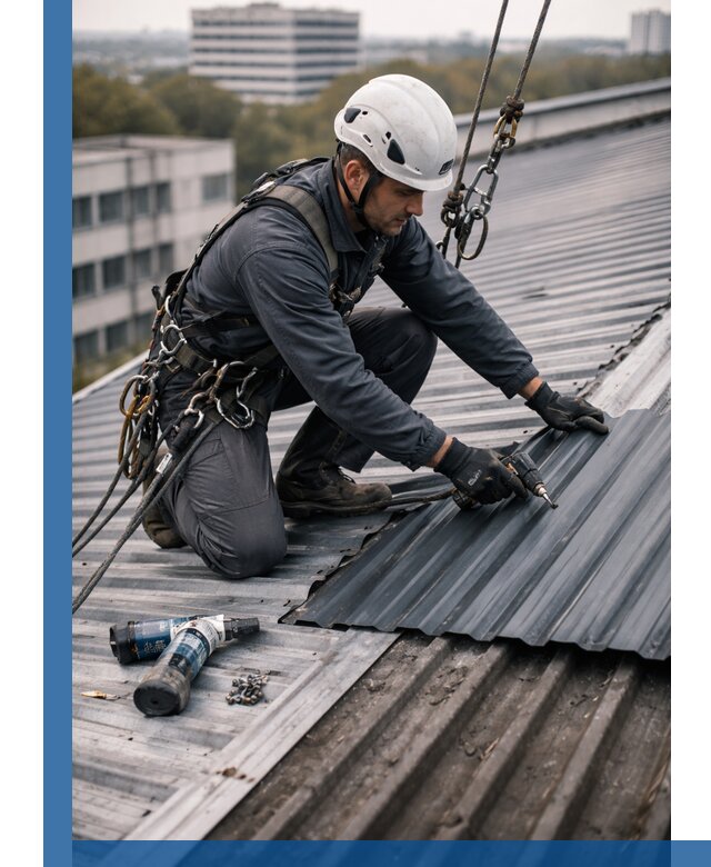 Ремонт профнастила на кровле в Тихорецке, работы под ключ