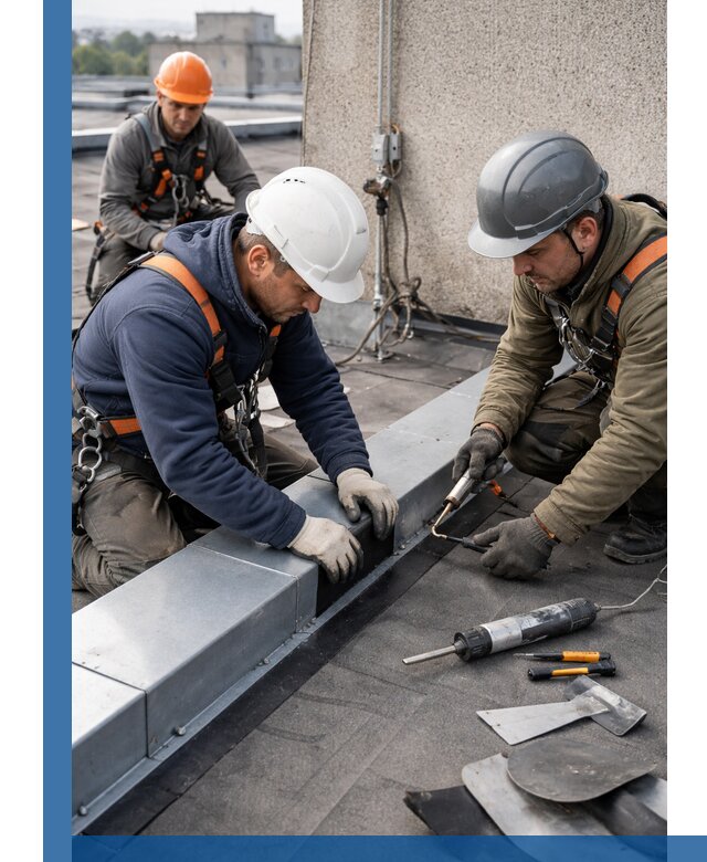 Ремонт кровельных примыканий в Тихорецке профессионально