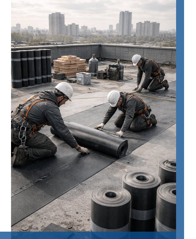 Монтаж мягкой кровли под ключ в Тихорецке от 464 р. | ВЫСОТНИК-Тхр