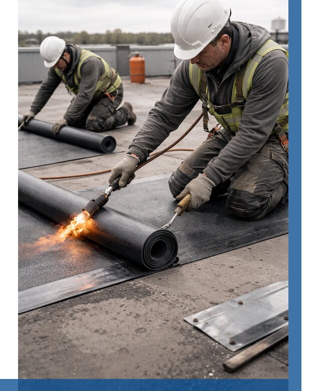 Монтаж наплавляемой кровли в Тихорецке от 876 р. — ВЫСОТНИК-Тхр