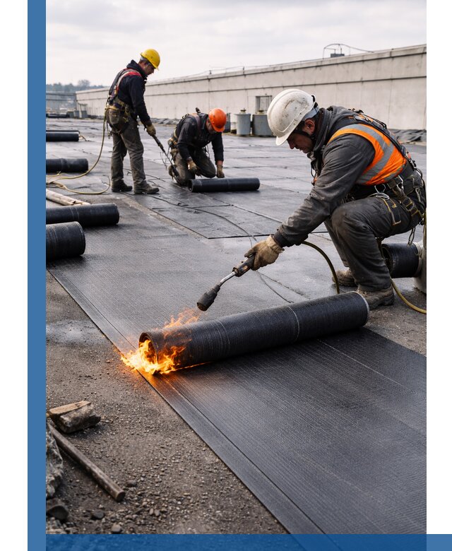 Монтаж наплавляемой кровли в Тихорецке профессионально
