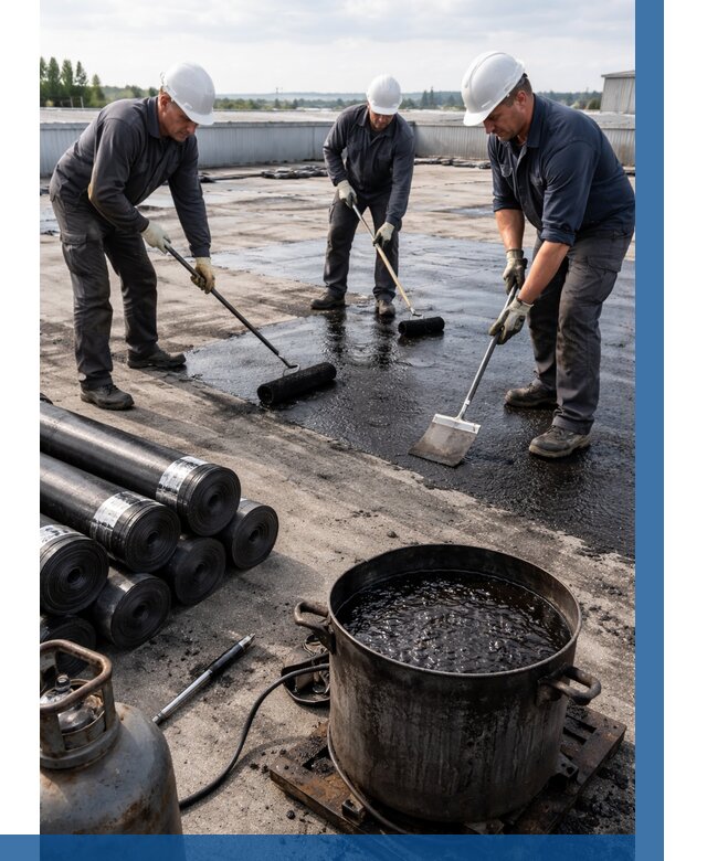 Гидроизоляция кровли мастикой в Тихорецке от 618 р. | ВЫСОТНИК-Тхр