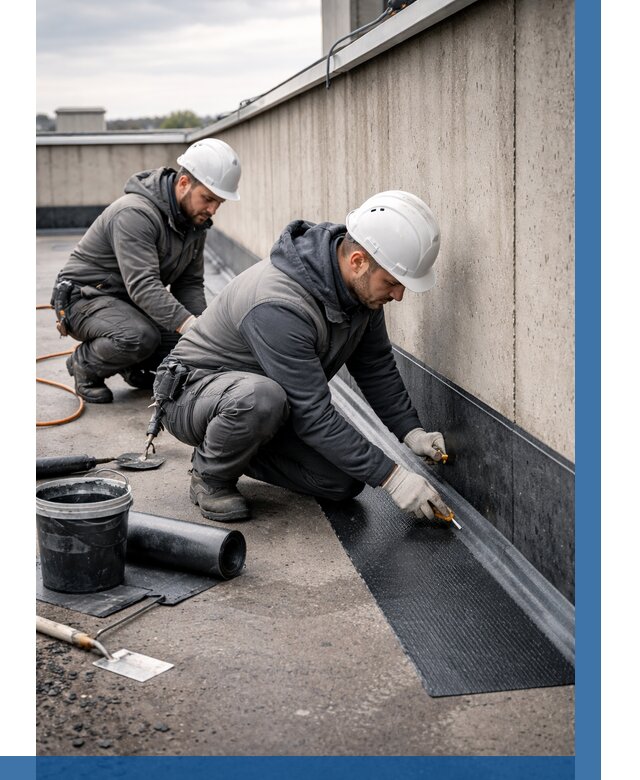 Гидроизоляция примыканий на кровле в Тихорецке от 928 р. | ВЫСОТНИК-Тхр