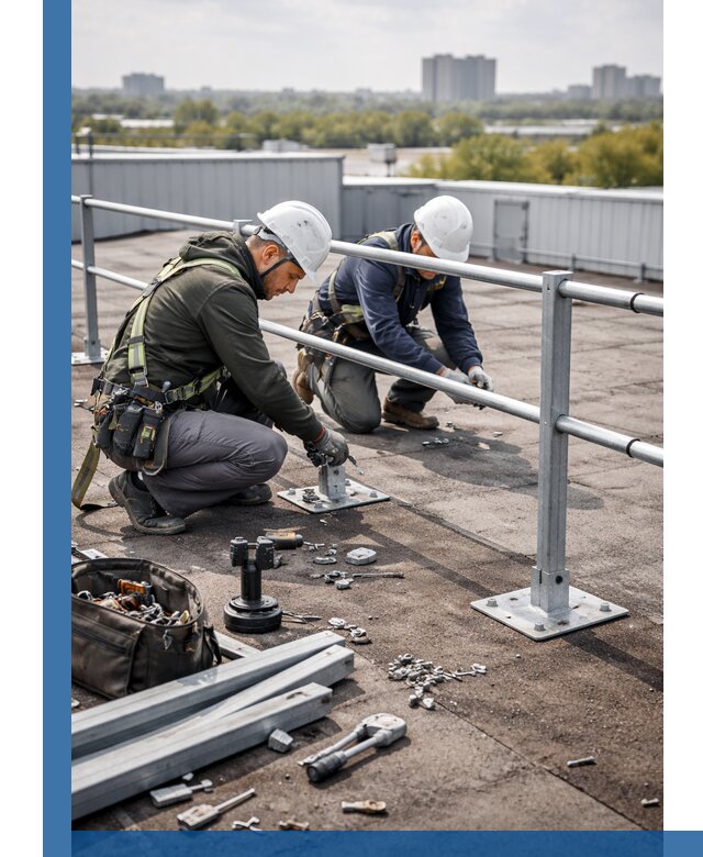 Монтаж кровельного ограждения в Тихорецке под ключ с гарантией