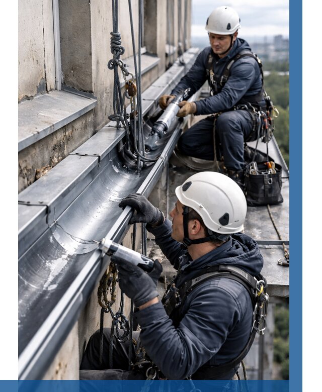 Ремонт водосточных желобов в Тихорецке от 6700 р. | ВЫСОТНИК-Тхр