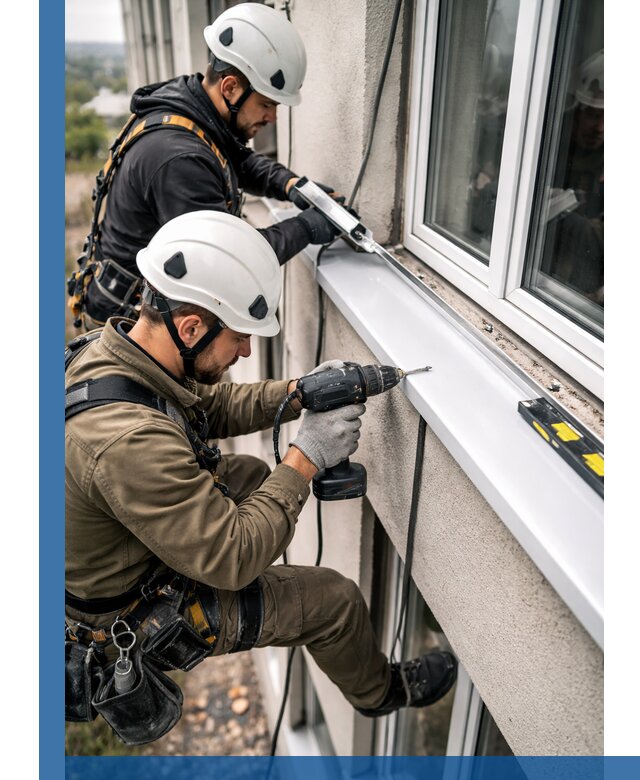 Профессиональный монтаж оконных отливов и отведения воды в Тихорецке
