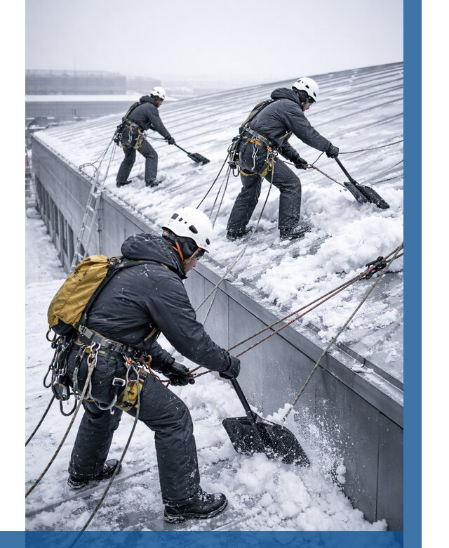 Очистка навесов от снега в Тихорецке от 4638 р. | ВЫСОТНИК-Тхр