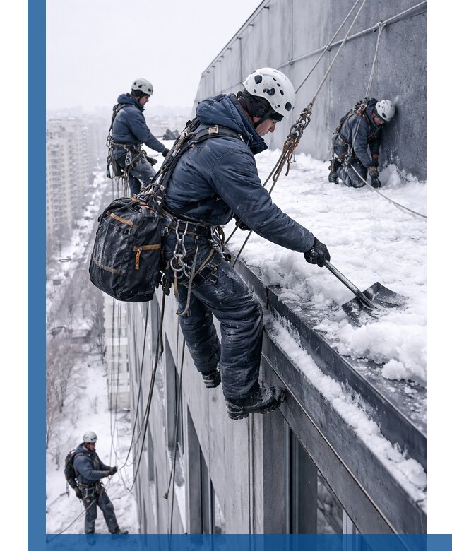 Абонентское обслуживание кровли зимой в Тихорецке регулярный уход