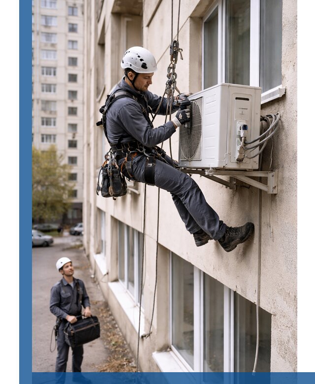 Демонтаж внешнего блока кондиционера в Тихорецке профессионально