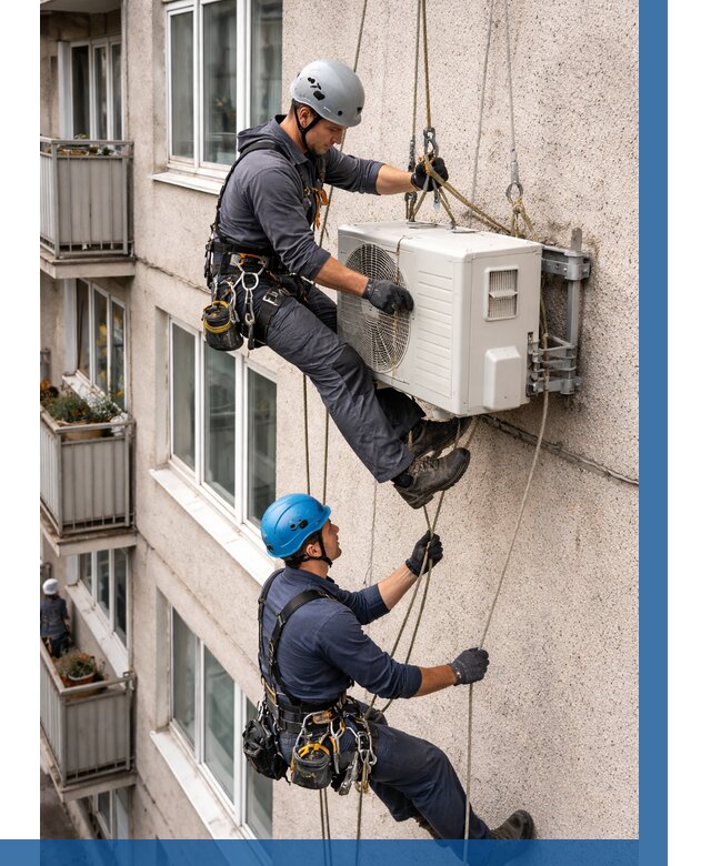 Перенос внешнего блока кондиционера в Тихорецке от 9276 р.| ВЫСОТНИК-Тхр